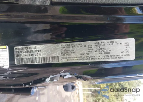 2021 Jeep Gladiator Mojave 4X4 from USA, damaged, VIN 1C6JJTEG9ML602495